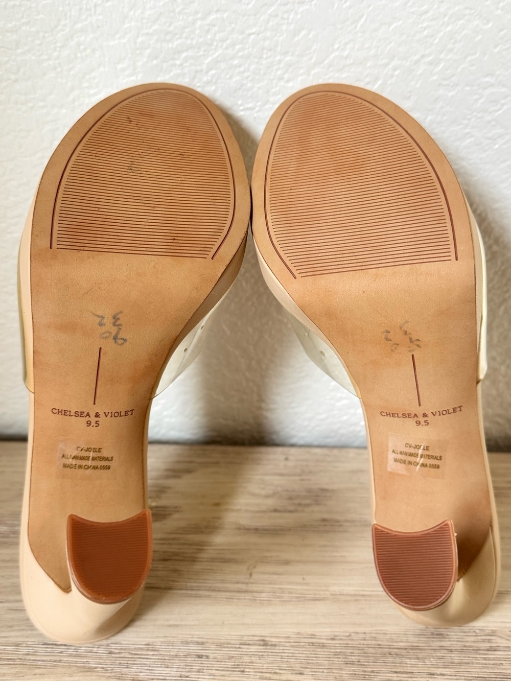CHELSEA & VIOLET Nude Clear Strap Platform Heels . Size 9.5 - Picture 5 of 10